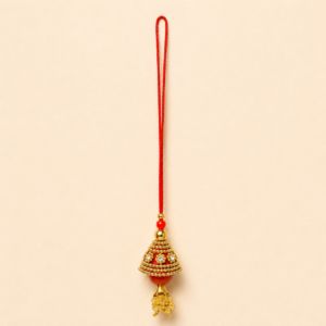 Golden Jhumki Drop Bhabhi Rakhi