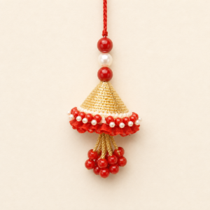 Red Pearl Jhumki Bhabhi Rakhi