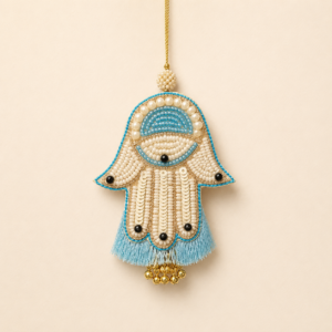 Aqua Hamsa Tassel Bhabhi Rakhi