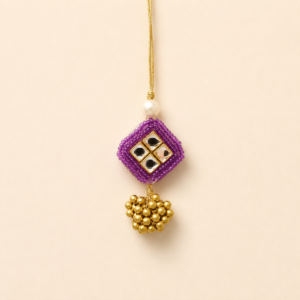 Purple Mirror Diamond Bhabhi Rakhi
