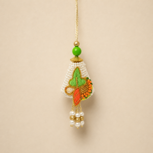 Green Petal Pearl Bhabhi Rakhi