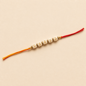 Ram Name White Bead Moli Rakhi