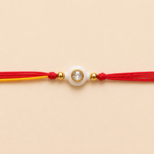 White Stone Red Yellow Moli Rakhi