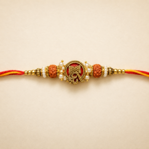 Ganesha Rudraksha Pearl Moli Rakhi
