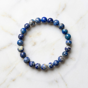 Focus Beacon Lapis Lazuli Edition healing bracelet featuring natural Lapis Lazuli gemstone beads for wisdom, focus and mental clarity