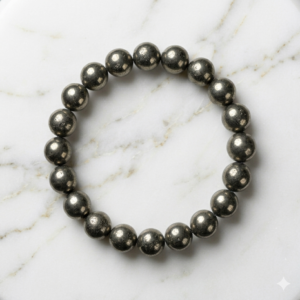 Money Magnet Pyrite Edition healing bracelet featuring natural Pyrite gemstone beads