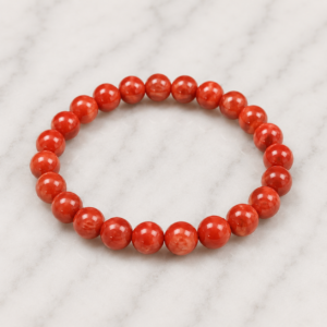 Nazar Shield Red Jasper Edition healing bracelet featuring natural Red Jasper gemstone beads for grounding, courage and protection