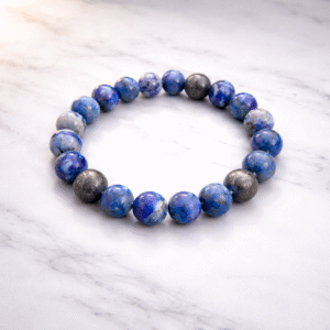 Focus Beacon Classic Edition healing bracelet featuring Lapis Lazuli and Pyrite natural stones