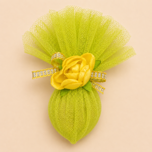 Prosperous Lime Green Rose Nariyal