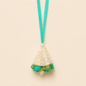Fresh Aqua Sequin Jhumka Bhabhi Rakhi
