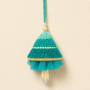 Serene Teal Crochet Bhabhi Rakhi