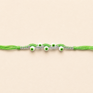 Green Evil Eye Thread Bhai Rakhi