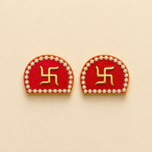 Auspicious Red Pearl Swastik Soon