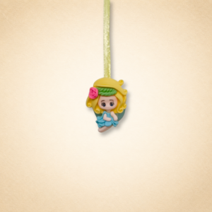 Light Blue Doll Kids Rakhi with Flower Detail
