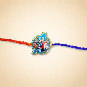 Superhero Shield Top Swirl Kids Rakhi