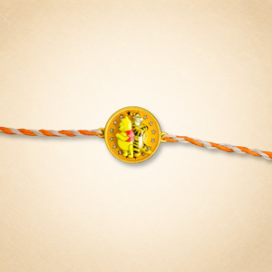 Cartoon Bear and Tiger Top Swirl Kids Rakhi