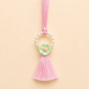 Tender Mint Flower Pink Bhabhi Rakhi