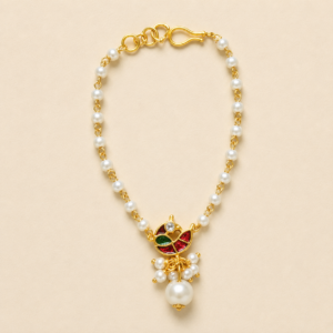 Joyful Bond Ruby Green Kundan Bird Bhabhi Rakhi