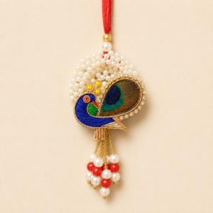 Royal Peacock Pearl Bhabhi Rakhi